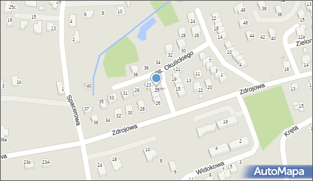 Brzozów, Osiedle Okulickiego-Niedźwiadka Leopolda, gen., 25, mapa Brzozów