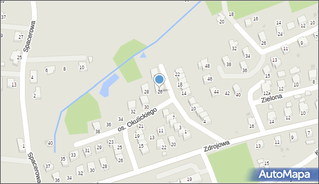 Brzozów, Osiedle Okulickiego-Niedźwiadka Leopolda, gen., 26, mapa Brzozów