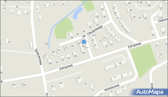 Brzozów, Osiedle Okulickiego-Niedźwiadka Leopolda, gen., 27, mapa Brzozów