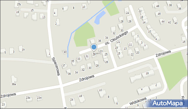 Brzozów, Osiedle Okulickiego-Niedźwiadka Leopolda, gen., 29, mapa Brzozów