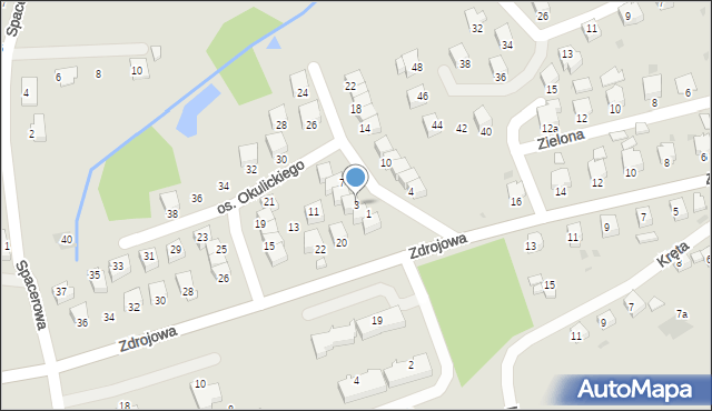 Brzozów, Osiedle Okulickiego-Niedźwiadka Leopolda, gen., 3, mapa Brzozów