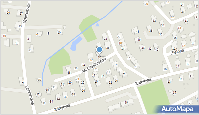 Brzozów, Osiedle Okulickiego-Niedźwiadka Leopolda, gen., 30, mapa Brzozów