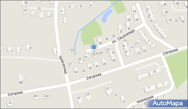 Brzozów, Osiedle Okulickiego-Niedźwiadka Leopolda, gen., 31, mapa Brzozów