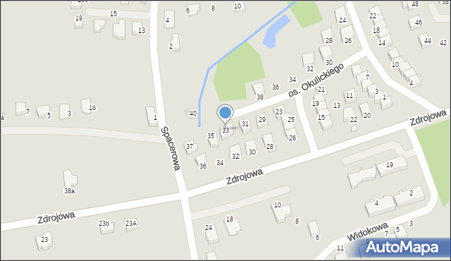 Brzozów, Osiedle Okulickiego-Niedźwiadka Leopolda, gen., 33, mapa Brzozów