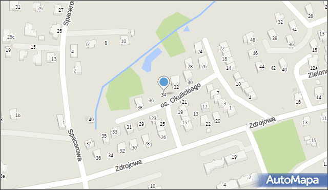 Brzozów, Osiedle Okulickiego-Niedźwiadka Leopolda, gen., 34, mapa Brzozów