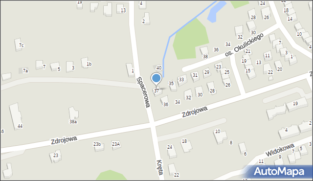 Brzozów, Osiedle Okulickiego-Niedźwiadka Leopolda, gen., 37, mapa Brzozów