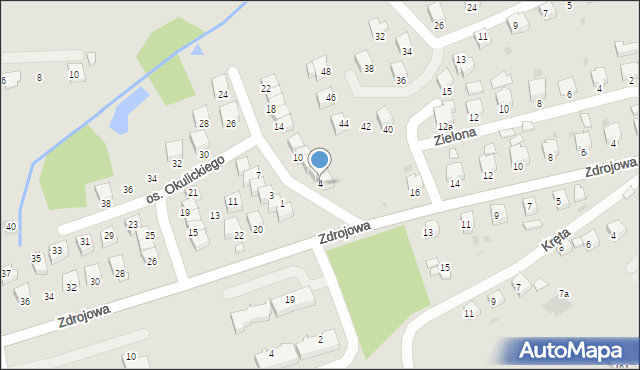 Brzozów, Osiedle Okulickiego-Niedźwiadka Leopolda, gen., 4, mapa Brzozów