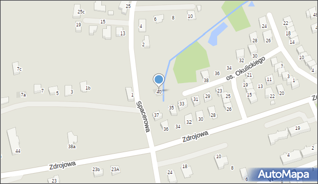 Brzozów, Osiedle Okulickiego-Niedźwiadka Leopolda, gen., 40, mapa Brzozów