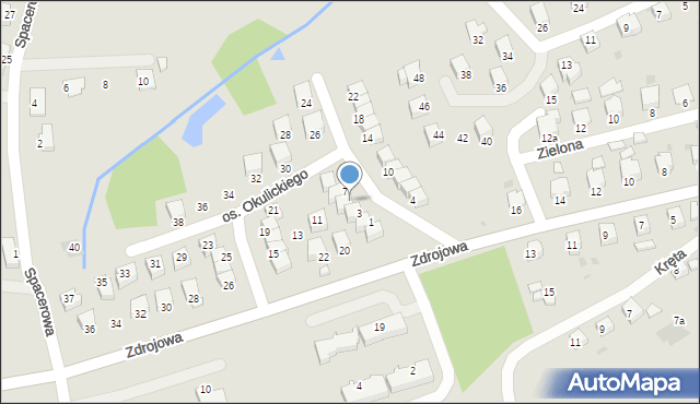 Brzozów, Osiedle Okulickiego-Niedźwiadka Leopolda, gen., 5, mapa Brzozów