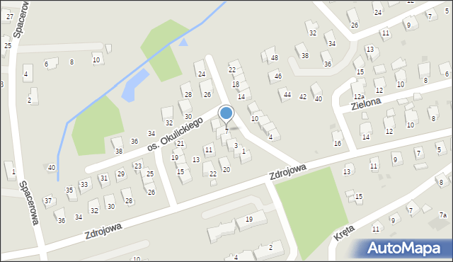 Brzozów, Osiedle Okulickiego-Niedźwiadka Leopolda, gen., 7, mapa Brzozów