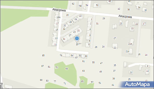 Brzozówka, Osiedle Ciche, 10, mapa Brzozówka