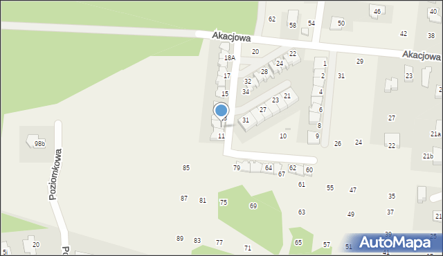 Brzozówka, Osiedle Ciche, 12, mapa Brzozówka