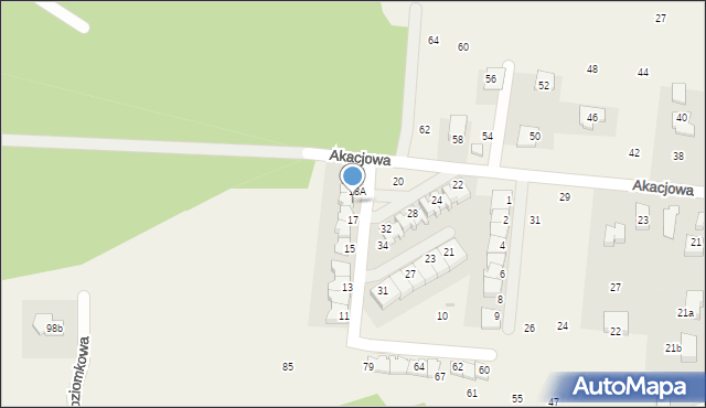 Brzozówka, Osiedle Ciche, 18, mapa Brzozówka