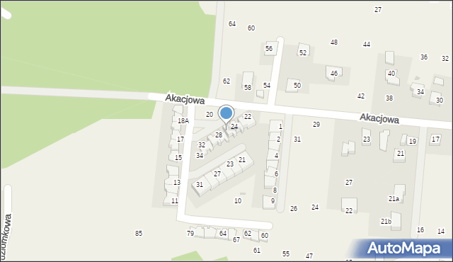 Brzozówka, Osiedle Ciche, 26, mapa Brzozówka