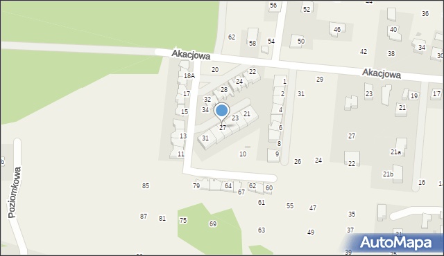 Brzozówka, Osiedle Ciche, 27, mapa Brzozówka