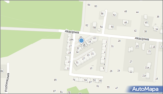 Brzozówka, Osiedle Ciche, 30, mapa Brzozówka