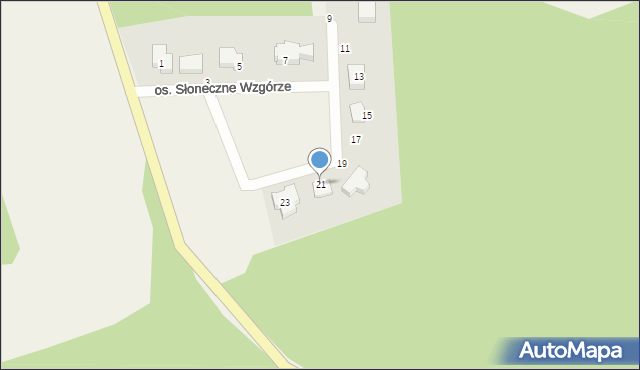 Buchałów, Osiedle Słoneczne Wzgórze, 21, mapa Buchałów