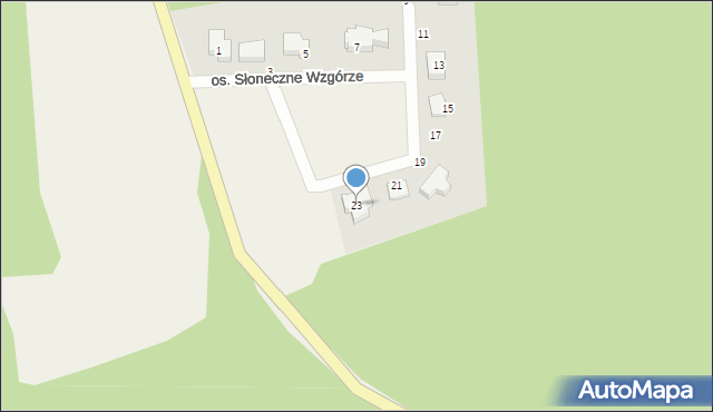 Buchałów, Osiedle Słoneczne Wzgórze, 23, mapa Buchałów