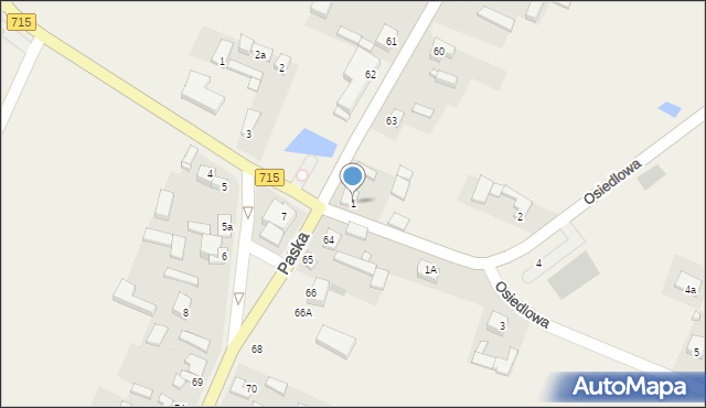 Budziszewice, Osiedlowa, 1, mapa Budziszewice