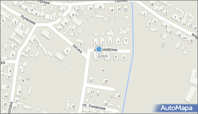 Budzyń, Osiedle Kwiatowe, 11, mapa Budzyń