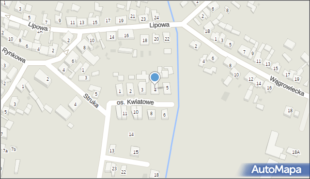 Budzyń, Osiedle Kwiatowe, 4, mapa Budzyń