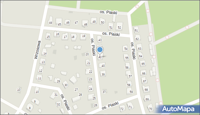 Budzyń, Osiedle Piaski, 41, mapa Budzyń