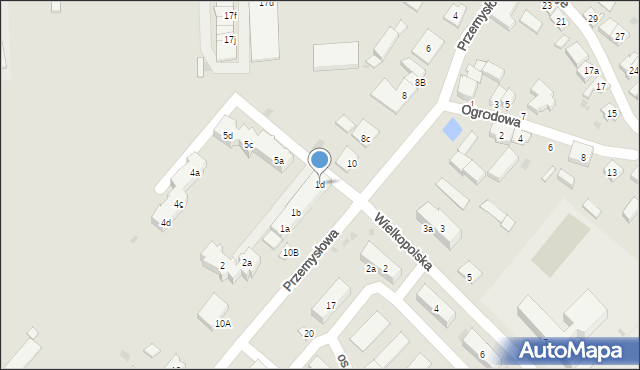 Budzyń, Osiedle Słoneczne, 1d, mapa Budzyń