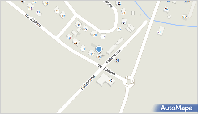 Budzyń, Osiedle Zielone, 35, mapa Budzyń