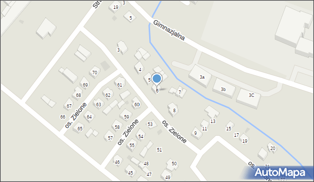Budzyń, Osiedle Zielone, 6, mapa Budzyń