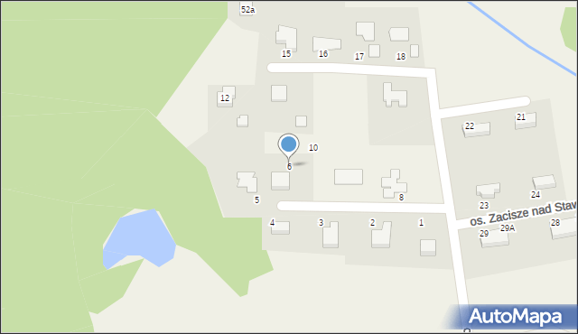 Bugaj, Osiedle Zacisze nad Stawem, 6, mapa Bugaj