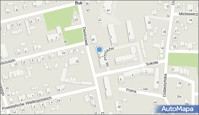 Buk, Osiedle Przyjaźni, 4, mapa Buk