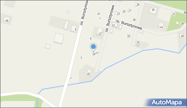 Bukowiec, Osiedle Bursztynowe, 14, mapa Bukowiec