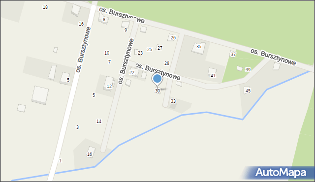 Bukowiec, Osiedle Bursztynowe, 30, mapa Bukowiec