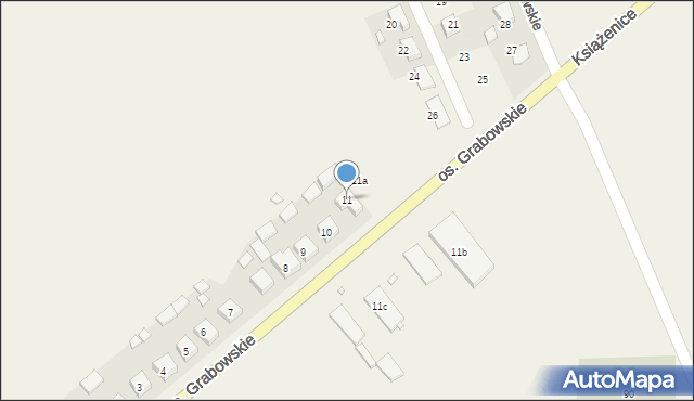 Bukownica, Osiedle Grabowskie, 11, mapa Bukownica