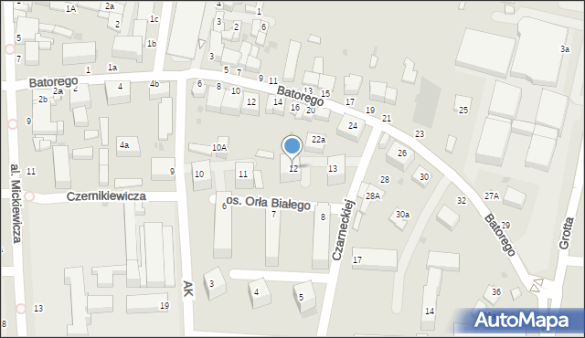 Busko-Zdrój, Osiedle Orła Białego, 12, mapa Busko-Zdrój