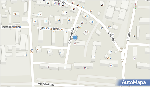 Busko-Zdrój, Osiedle Orła Białego, 17, mapa Busko-Zdrój