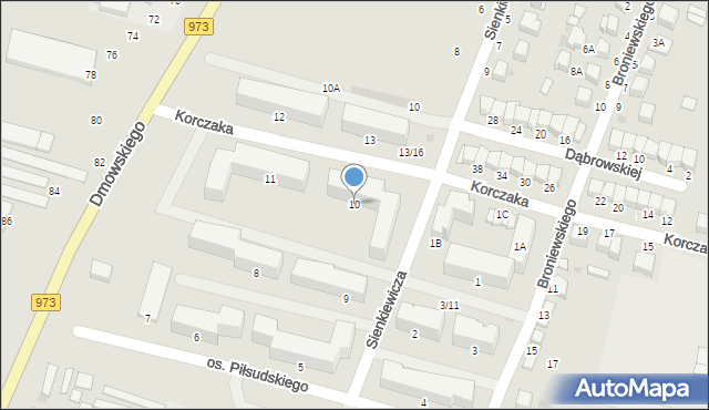 Busko-Zdrój, Osiedle Piłsudskiego Józefa, marsz., 10, mapa Busko-Zdrój