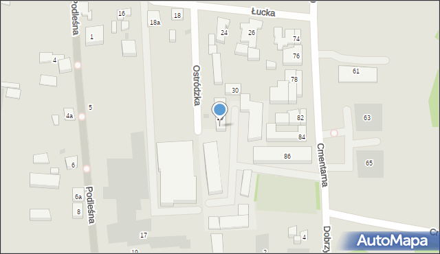 Bydgoszcz, Ostródzka, 21, mapa Bydgoszczy