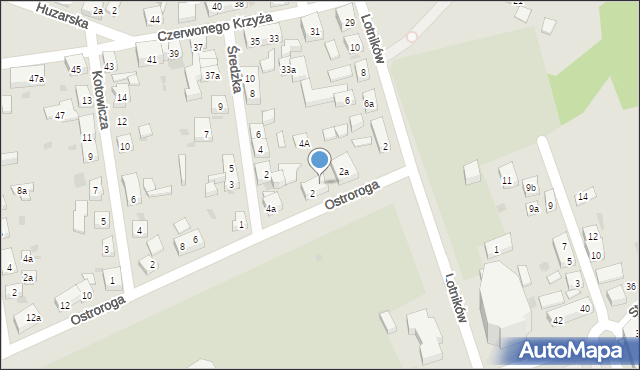 Bydgoszcz, Ostroroga Jana, 2b, mapa Bydgoszczy