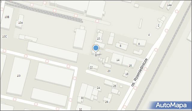 Bydgoszcz, Osiedle Rzemieślnicze, 12, mapa Bydgoszczy
