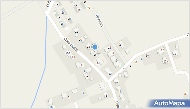 Byków, Osiedlowa, 16, mapa Byków