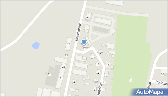 Bytom, Osiedle Hutnicze, 17, mapa Bytomia