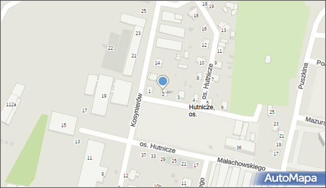 Bytom, Osiedle Hutnicze, 2, mapa Bytomia