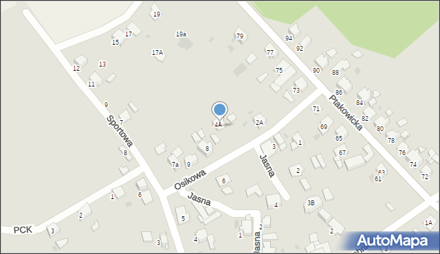 Bytom, Osikowa, 7, mapa Bytomia