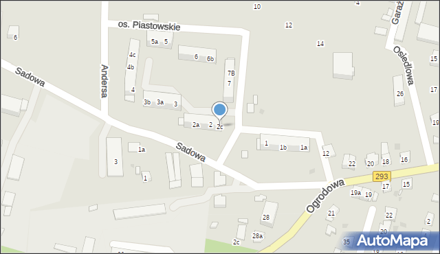 Bytom Odrzański, Osiedle Piastowskie, 2c, mapa Bytom Odrzański
