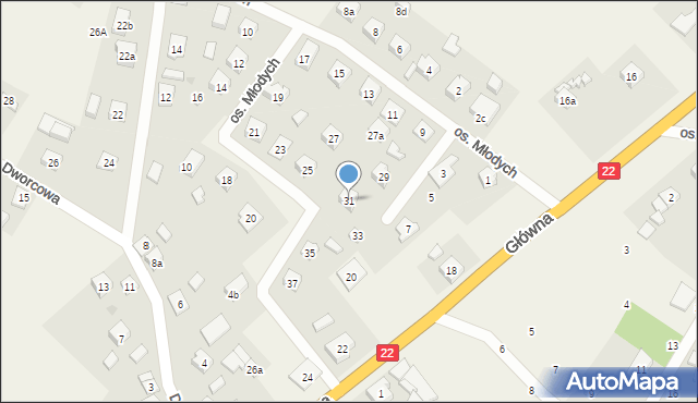 Bytonia, Osiedle Młodych, 31, mapa Bytonia