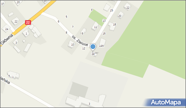 Bytonia, Osiedle Zielone, 14, mapa Bytonia