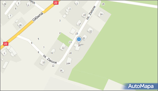 Bytonia, Osiedle Zielone, 18, mapa Bytonia