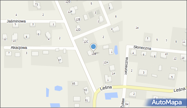 Cedry Wielkie, Osadników Wojskowych, 12B, mapa Cedry Wielkie