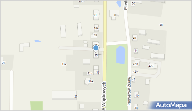 Cedry Wielkie, Osadników Wojskowych, 35, mapa Cedry Wielkie